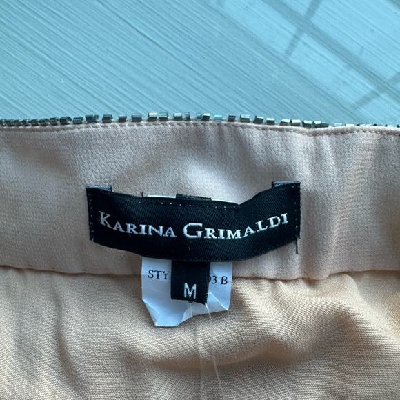 Karina Grimaldi Nude Beaded Mini Skirt - Picture 8 of 10